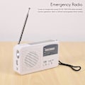 Miniatyrbild 5 av 5: Nödradio med solceller och handvev, självdriven, batteri USB-laddning FM/AM-radio LED-blixt