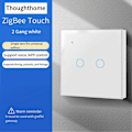 Miniatyrbild 3 av 5: Zigbee Enkel Noll Eldledning Universal 2-vägs Strömbrytare Vit