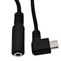 Miniatyrbillede 2 af 5: Micro USB til 3,5 mm Jack Audio Adapter Kabel Vinkelret Micro USB Hanledning
