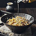 Miniatyrbillede 2 af 5: Keramisk Japansk Ramen Suppeskål med Matchende Ske og Spisepinde, Velegnet til , , Stor Størrelse