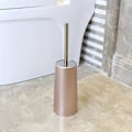 Miniatyrbillede 3 af 5: 2x Toiletbørste og holder i rustfrit stål - Toiletbørstesæt til badeværelsestoilet (gol