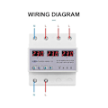 Miniatyrbilde 2 av 5: 100A 3-fase 3P+N skinnefasevelger voltmeter med justerbar over- og underspenningsbeskyttelse