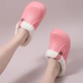 Miniatyrbilde 3 av 5: Varme innesko for kvinner Hagesko Myke vanntette plysjtøfler Par Rose Red 40-41(9.6-9.8 inch)