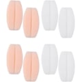 Miniatyrbilde 1 av 5: 8 Stykker BH-stroppputer Silikon BH-stropp Pad Holder Sklisikker Smertelindring Skulderputer, hvit og hudfarget rosa, 9,2 x 5 cm