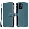 Miniatyrbild 1 av 5: BF Style-19 Kompatibelt För Oppo A74 / A93 / A54 5G Ficka med Dragkedja PU Läder Telefonfodral Plånbok Ställ Skydd Green