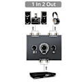 Miniatyrbillede 4 af 5: RCA Stereo Audio Bi-Directionel Switcher med Mute-knap Bærbar L / R Stereo Audio Switch Audio Splitter 2 X 1/1 X 2
