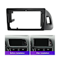 Pikkukuva 3 / 5: 9 tuuman autoradion kehys Q5 2009-2018 stereopaneelin kehykselle Audio Dash Trim Facia Radio Player Screen 2