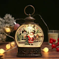 Miniatyrbild 4 av 5: Upplyst Jul Snögloblykta Batteridriven LED Nattlampa med Krok Julgransprydnader Presentidéer snowman