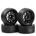 Miniatyrbillede 1 af 5: 1/10 RC Drift Dæk 65mm til On Road Racing Bil Hjul Dæk til TT01 TT02 XV01 XV02 PTG-2, Sort