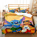 Miniatyrbild 1 av 2: Stitch 3D-tryckt Sängklädesset Påslakan Örngott Barnpresent Färg 18 AU single 140x210cm