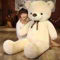 Miniatyrbild 4 av 5: 60-100cm Stor Nallebjörn Plyschleksak Härlig Jättebjörn Enormt Gosedjur white kiss bear 60cm
