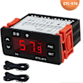 Miniatyrbild 2 av 5: ETC-974 Digital Temperaturkontroller Mikrodatorkyltermostater Kyltermostat Larm 220V NTC-sensor
