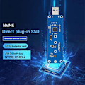 Pikkukuva 5 / 5: M.2 NVME - USB 3.0 -noustimen korttisovitin USB 3.0 - M-Key NVME USB3.2 -sovitin 2230 2242