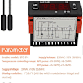 Miniatyrbild 4 av 5: ETC-974 Digital Temperaturkontroller Mikrodatorkyltermostater Kyltermostat Larm 220V NTC-sensor