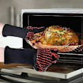 Miniatyrbild 2 av 5: 2x Grillhandskar Brandsäkra 800°C Skyddshandskar Ugnshandskar Värmebeständiga