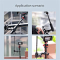 Miniatyrbillede 1 af 5: Dobbelt Metal Super Klemme Articulerende Arm Clip 360 Dobbelt-Hoved Super Klemme til Paraply Monitor LED