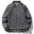 Pikkukuva 1 / 5: Talvifleece-denimtakki miehille, paksuuntettu lämmin pystykaulustakki Gray 4XL