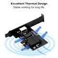 Miniatyrbild 4 av 5: 2500Mbps PCI-E till RJ45 Nätverkskort I226 Chip Gigabit Ethernet 100/1000/2500Mbps RJ45 LAN PCIe Adap