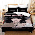 Miniatyrbilde 1 av 3: B16 Blackpink 3D-printet sengesett dynetrekk dynetrekk putetrekk barnegave AU single 140x210cm