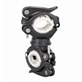 Miniatyrbilde 1 av 5: 360 graders roterende sykkellys dobbel holder LED frontlykt lampe pumpe styrefeste