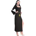 Pikkukuva 4 / 4: M-xl Halloween-asu Naamiaisnäytös Nunnan asu Cosplay Nunnan univormu
