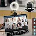 Pikkukuva 4 / 5: Säädettävä LED Selfie-valo Videolamppu Klipsillä Kannettavaan Tietokoneeseen Suoratoistoa, Itse Lähettämistä ja Konferenssikeskusteluja Varten