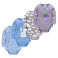 Miniatyrbild 2 av 5: Beibei pyjamas ren bomull mjuk 0-12m baby 2/3/4 stycken multi 0-3M
