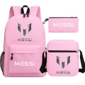 Miniatyrbilde 1 av 5: Fotball Messi ryggsekk 3 deler White