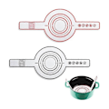 Miniatyrbilde 5 av 5: 2 stk. silikonbakematte for nederlandsk ovnsbrødbaking, non-stick bakematte med langt håndtak, 21 cm, gjenbrukbare ark, rød