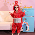 Pikkukuva 1 / 2: Aikuisten ja lasten talviset flanellipyjamat Onesies Söpöt Teletapit Pyjamat Joulu Pijamas Vanhempi-lapsi Asut Vauvojen Anime Cosplay Red aldult S