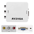 Miniatyrbilde 3 av 5: AV2VGA Videokonverter med 3,5 mm Audio AV til VGA Konverter Konversor for PC til TV HD Co
