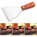 Miniatyrbillede 2 af 5: Grill Skraber Stegeplade Rustfrit Stål Kommerciel Kvalitet 8 1/4 Tommer Teppanyaki