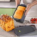 Miniatyrbilde 2 av 5: Silikon Sammenleggbar Toastbrødform Non-Stick Mini Brødform Lett Å Løsne Liten Toast Rektangelform f