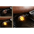 Miniatyrbilde 5 av 5: 4 stk. Universelle Motorsykkel Blinklys Mini Bullet Led Blinklys Bremselys Baklys Lampe Kjørelys - Svart