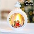 Miniatyrbild 1 av 5: Upplyst Jul Snögloblykta Batteridriven LED Nattlampa med Krok Julgransprydnader Presentidéer Santa Claus