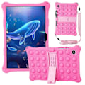 Miniatyrbilde 1 av 5: Kompatibel med Galaxy Tab A8 10.5 (2021) Fidget Sensorisk Silikon Boble Angst Stress Reduserende Leker Anti-skli Tekstur Nettbrettdeksel Pink
