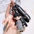 Miniatyrbild 2 av 5: Wednesday Addams Nyckelring Docka Skräck Husdjur Handdocka Nyckelring Tillbehör Väska Hänge Pojke Flicka Gåva 3