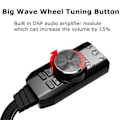 Miniatyrbilde 3 av 5: USB Eksternt Lydkort Adapter 7.1 Kanal USB Datamaskin Spill Lydkort 3.5mm USB Adapter Gaming Headset Forbedrer