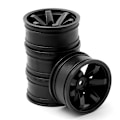 Miniatyrbillede 1 af 5: 4 stk. 1/10 On-Road Drift Bil 52x26MM Fælghub 1,9 Tommer Klatre Bil Fælg til TT02, Sort