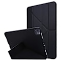 Miniatyrbild 1 av 5: Kompatibelt Fodral för iPad Pro 13 (2024) Origami Ställ PU Läder+Silikon Tablet Skydd Black