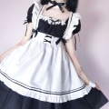 Pikkukuva 5 / 5: 2022 Musta Söpö Lolita-piikatytön asu Tytöt Naiset Ihana Piika Cosplay-asu Animaatioesitys Japanilainen asu Mekko Vaatteet black L