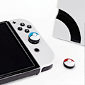 Miniatyrbild 4 av 5: Tumgrepp Set Joystick-skydd Röd+Blå, 2 Par Kompatibla med Nintendo Switch/OLED/Lite Konsol, Silikon Analog Stick-skydd för Switch-kontroller