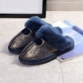 Miniatyrbild 1 av 5: Naturliga fårskinnstofflor Dam Vintertofflor Dam Varma Innetofflor Mjuka Hemtofflor blue as pic 35