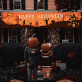 Pikkukuva 3 / 5: Uusin Halloween-banneritausta, Hyvää Halloweenia -koriste kotiin, Verinen lepakko, kurpitsa, aavepainatusbanneri, Halloween-tarvikkeet spider web3