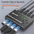 Miniatyrbild 2 av 5: USB 3.0 Switch 4 Datorer, 4 Portar USB Switch Väljare för Tangentbord Mus Switch Skrivardelare