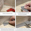 Miniatyrbilde 2 av 4: Jinxiu Tetningslist, Baderomstetning Silikon Grå Selvklebende PE Tub Tape For Kjøkkenhjørne Fuging 38mm*3.2m - (2-pakning)