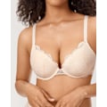 Miniatyrbillede 3 af 5: Push Up Blonde BH i Store Størrelser med Dyb V-udskæring til Kvinder Rose White04 B