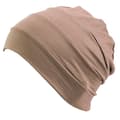 Komfortabel cellegiftlue Cellegifthatter for kvinner Skullies Beanie Hodeinnpakning Hodeplagg for kreftpasienter Camel