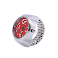 Miniatyrbilde 3 av 5: Unisex Ringklokke Kreativ Elastisk Rustfritt Stål Fingerklokke Quartz Klokke For Menn Kvinner Par (rosa)