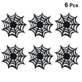 Pikkukuva 3 / 5: 6/4/2 kpl Lasinaluset Hämähäkinverkko Koristeelliset Halloween-teemaiset Koristelutarvikkeet Liinat Tabletit Kauppaan Kotiin Black6pcs
